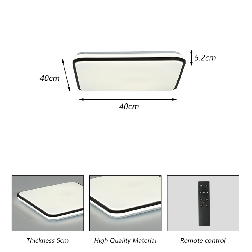 Brilagi - LED-dimmbare Deckenleuchte SMART LED/24W/230V 43x43 cm 3000-6000K Wi-Fi Tuya Beacon + Fernbedienung