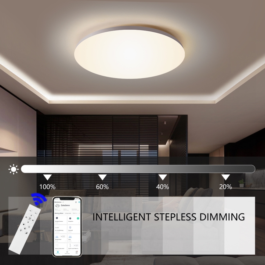 Brilagi - SMART dimmbare LED-Deckenleuchte LED/24W/230V Ø 38 cm 2700-6500K Wi-Fi Tuya + Fernbedienung