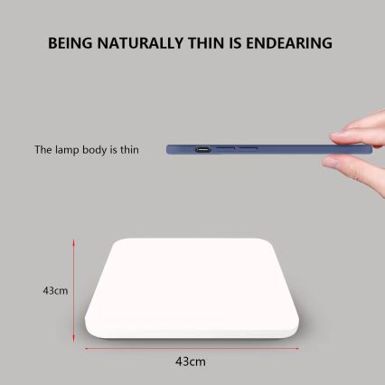 Brilagi - SMART dimmbare Deckenleuchte LED/28W/230V 43x43 cm 2700-6500K Wi-Fi Tuya + Fernbedienung