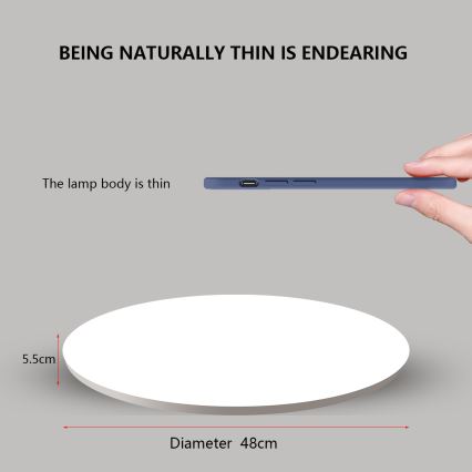 Brilagi - LED dimmbare Deckenleuchte SMART LED/36W/230V Ø 48 cm 2700-6500K Wi-Fi Tuya + Fernbedienung