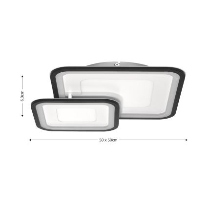 Brilagi - Dimmbare LED-Deckenleuchte TANDORA LED/49W/230V 3000/4000/6000K + Fernbedienung