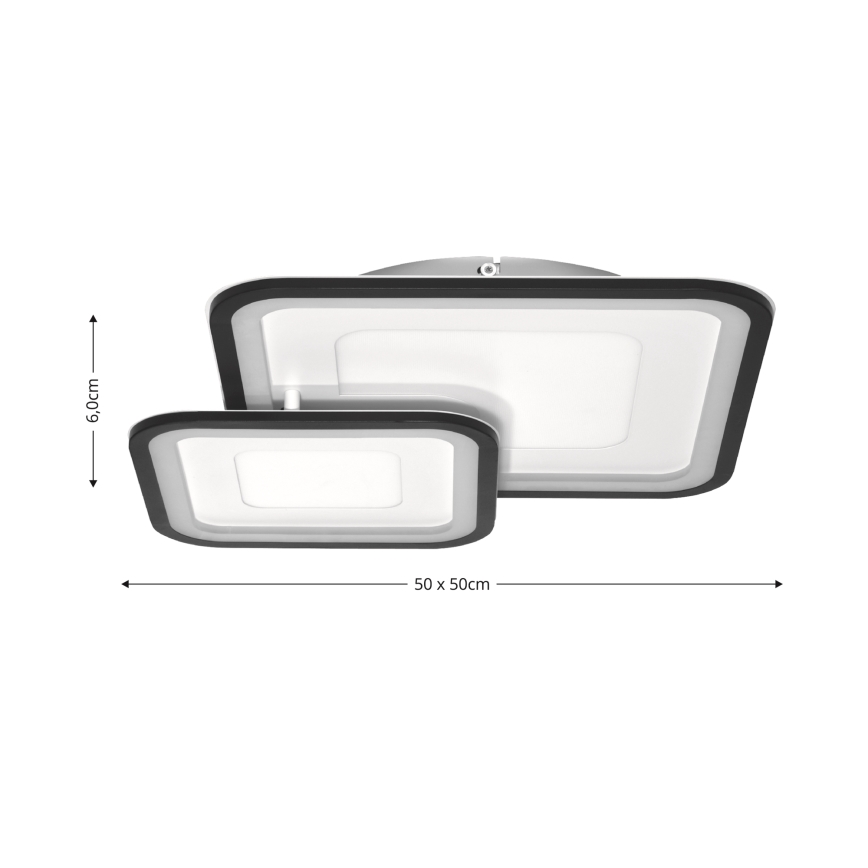 Brilagi - LED dimmbare Deckenleuchte TANDORA LED/49W/230V 50x50 cm 3000-6000K + Fernbedienung