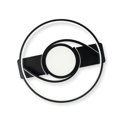 Brilagi - dimmbare LED-Deckenleuchte TWIRL LED/38W/230V 3000-6000K schwarz + Fernbedienung