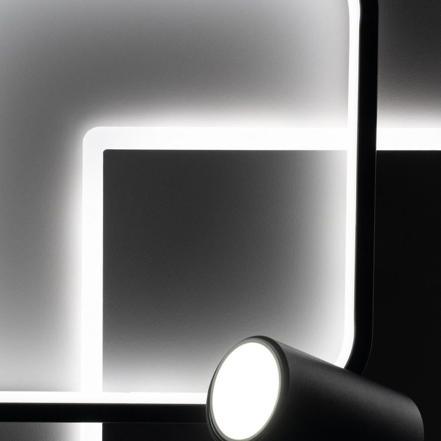 BRILAGI - Dimmbare Deckenleuchte UNITY LED/75W/230V + 1xGU10/3W 3000-6000K 50x50 cm weiß/schwarz + Fernbedienung