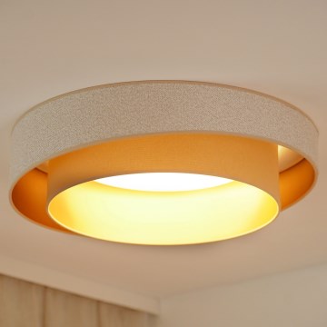 Brilagi - Dimmbare LED-Deckenleuchte VEGAS SHINE LED/24W/230V d 60 cm 3000/4000/6500K cremefarben/beige + Fernbedienung