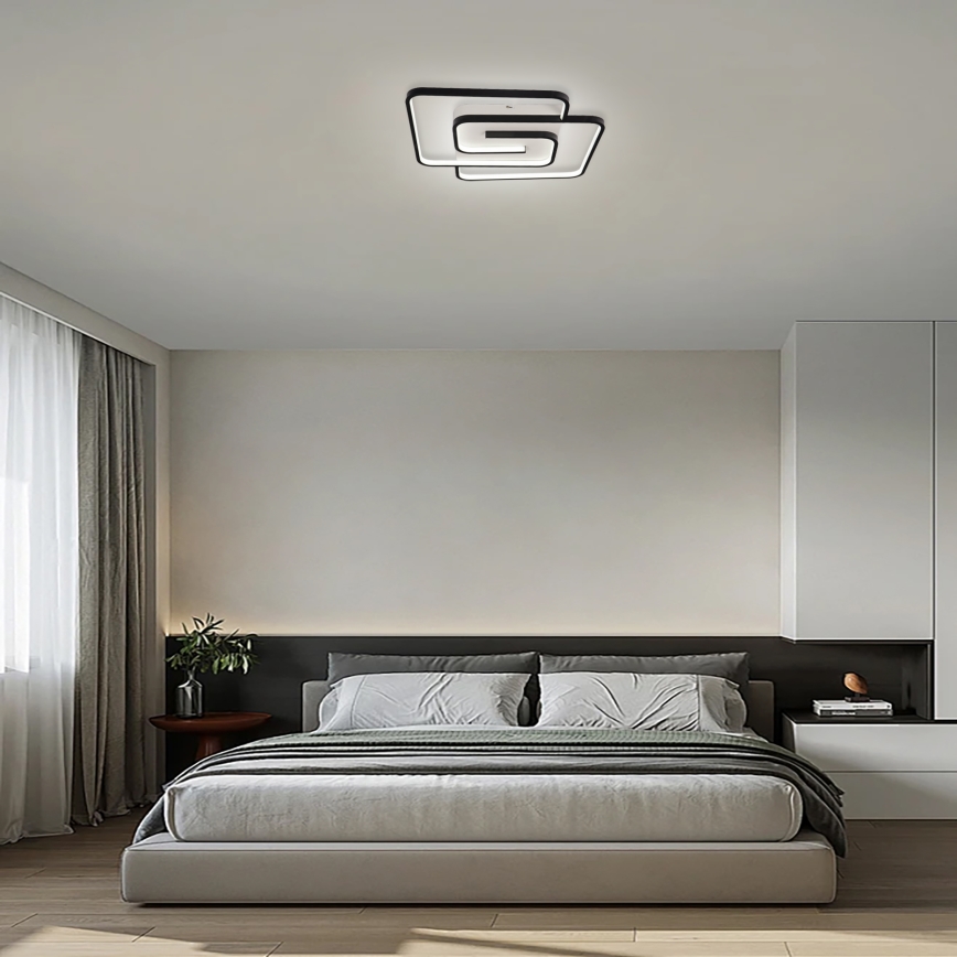 Brilagi - dimmbare LED-Deckenleuchte VELO, 60 W, 230 V, 48 × 48 cm, 3000/4000/6000 K + Fernbedienung