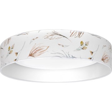 Brilagi – Dimmbare LED-Deckenleuchte VELVET SMARTIX STARS, LED 24 W, 230 V, 3000–6000 K, Ø 45 cm, Weiß mit Blumenmuster, Wi‑Fi Tuya Beacon + Fernbedienung