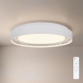 Brilagi - dimmbare LED-Deckenleuchte WALDO LED/48W/230V 3000-6500K Ø 40 cm weiß/silber + Fernbedienung