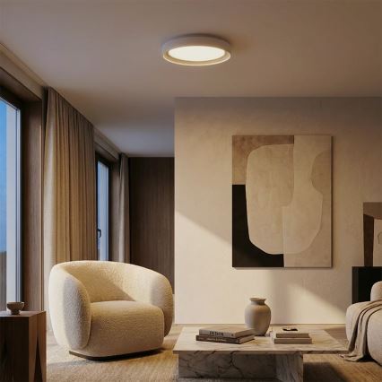 Brilagi - dimmbare LED-Deckenleuchte WALDO LED/48W/230V 3000-6500K Ø 40 cm weiß/silber + Fernbedienung