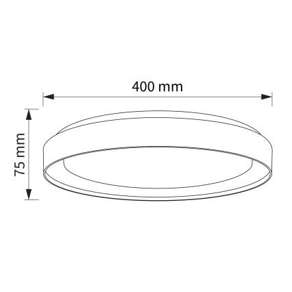 Brilagi - dimmbare LED-Deckenleuchte WALDO LED/48W/230V 3000-6500K Ø 40 cm weiß/silber + Fernbedienung