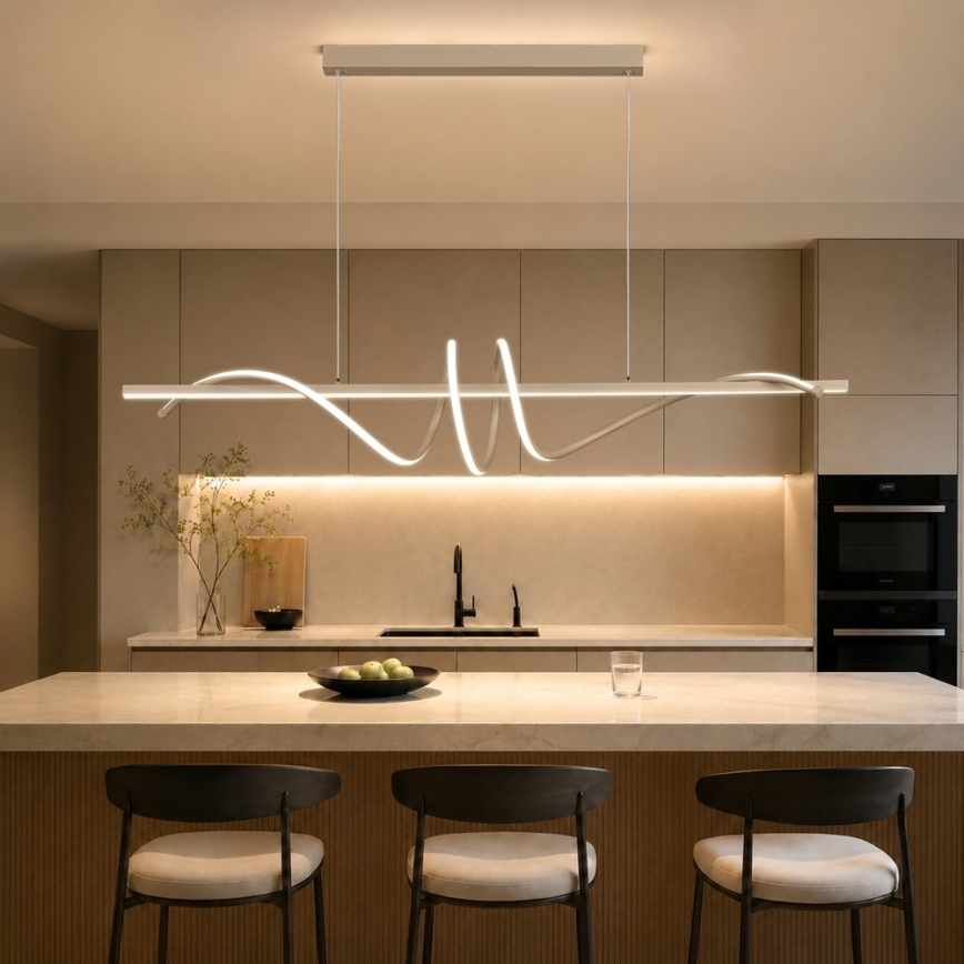 BRILAGI - LED-dimmbare Hängeleuchte an Seil SIGNATURE LED/50W/230V 3000-6000K 120 cm beige + Fernbedienung