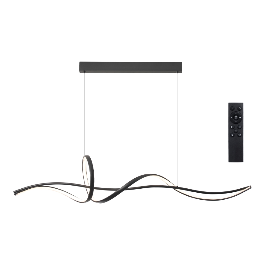Brilagi - Dimmbare LED-Pendelleuchte an Seil SIGNATURE LED/55W/230V 3000-6000K 120x23 cm schwarz + Fernbedienung