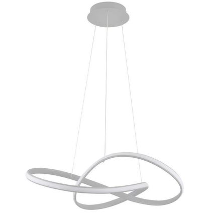 Brilagi - Dimmbare LED-Hängeleuchte an Schnur COSMOWAVE LED/70W/230V 3000-6500K silbern + Fernbedienung