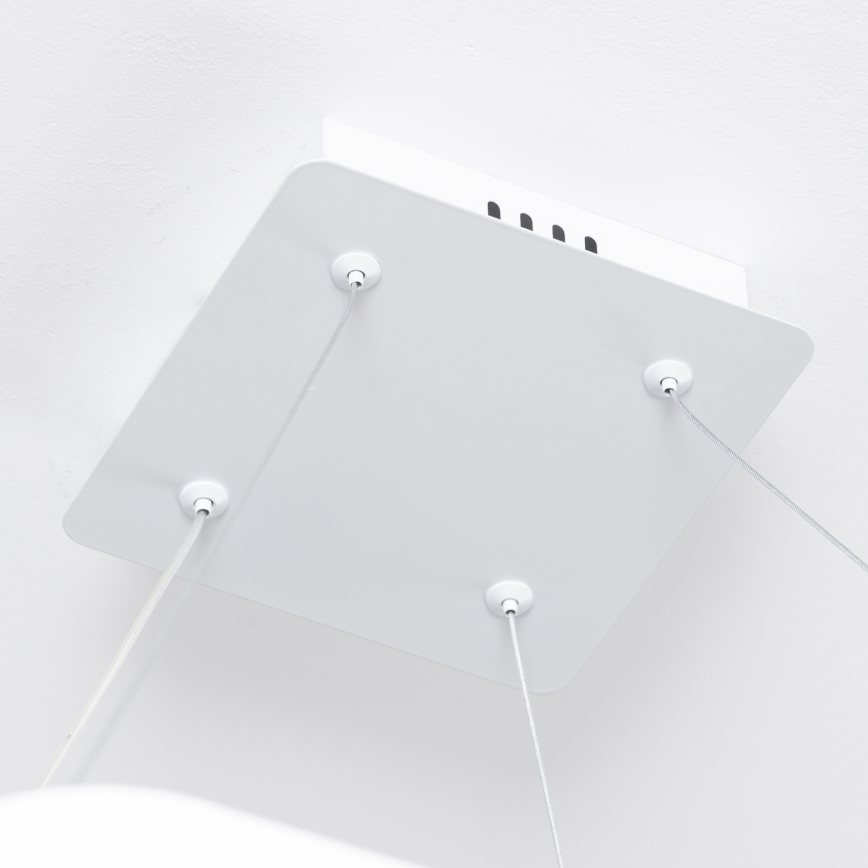 Brilagi - LED-dimmbare Pendelleuchte an Stahlseil FALCON SLIM LED/50W/230V 3000-6500K 50x50 cm weiß + Fernbedienung