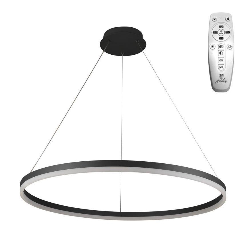 Brilagi - Dimmbare LED-Hängeleuchte CIRCLE LED/55W/230V 3000-6500K schwarz + Fernbedienung