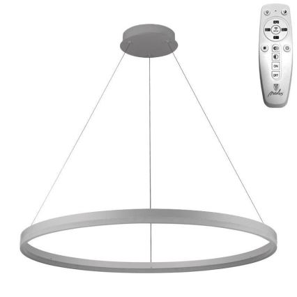 Brilagi - Dimmbare LED-Hängeleuchte CIRCLE LED/55W/230V 3000-6500K silbern + Fernbedienung