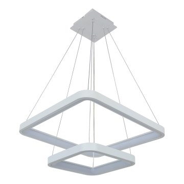 Brilagi - dimmbare LED-Hängeleuchte mit Seilabhängung FALCON SLIM LED/78W/230V 3000-6500K 50x50 cm weiß + Fernbedienung