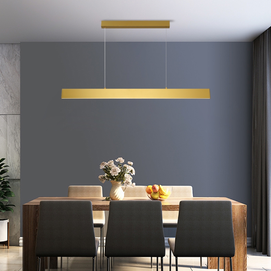 Brilagi - Dimmbare LED-Hängeleuchte SLIMLINE LED/40W/230V 3000-6000K golden + Fernbedienung