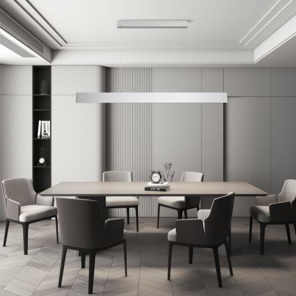 Brilagi - Dimmbare LED-Hängeleuchte SLIMLINE LED/40W/230V 3000-6000K silbern + Fernbedienung