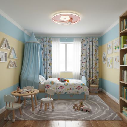 Brilagi - LED-dimmbare Kinder-Deckenleuchte BUNNY LED/83W/230V 3000-6000K Ø 49 cm + Fernbedienung