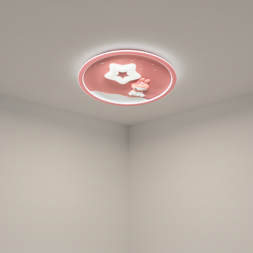 Brilagi - LED-dimmbare Kinder-Deckenleuchte BUNNY LED/83W/230V 3000-6000K Ø 49 cm + Fernbedienung