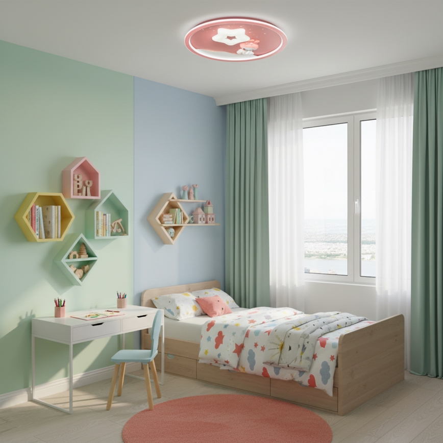 Brilagi - LED-dimmbare Kinder-Deckenleuchte BUNNY LED/83W/230V 3000-6000K Ø 49 cm + Fernbedienung