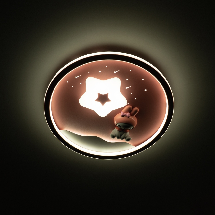 Brilagi - LED-dimmbare Kinder-Deckenleuchte BUNNY LED/83W/230V 3000-6000K Ø 49 cm + Fernbedienung