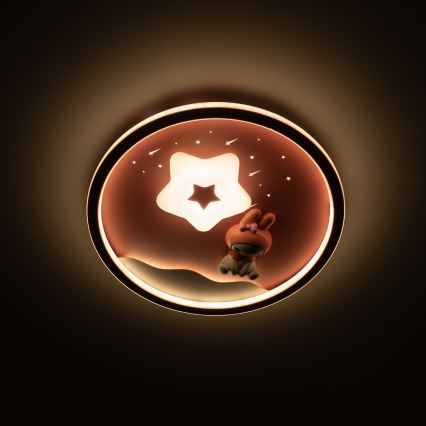 Brilagi - LED-dimmbare Kinder-Deckenleuchte BUNNY LED/83W/230V 3000-6000K Ø 49 cm + Fernbedienung