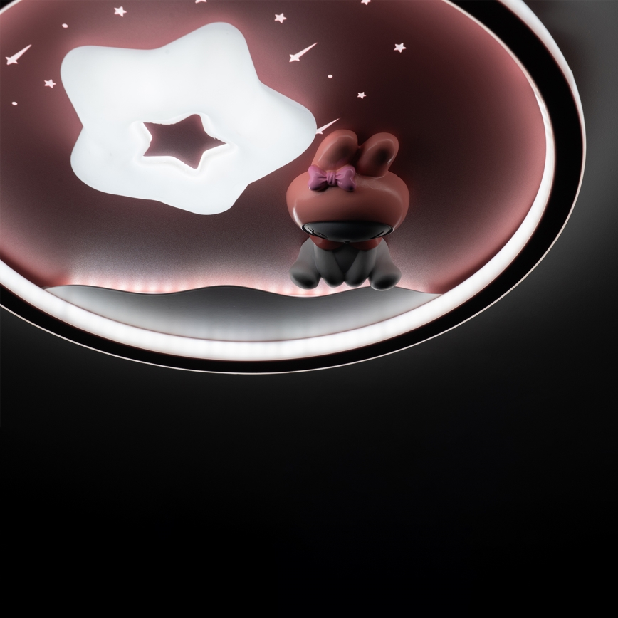 Brilagi - LED-dimmbare Kinder-Deckenleuchte BUNNY LED/83W/230V 3000-6000K Ø 49 cm + Fernbedienung