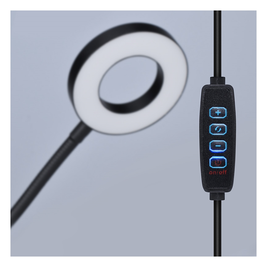 Brilagi - Dimmbare LED-Lampe mit Clip ORBELA LED/8W/5V 3000/4000/5000K schwarz