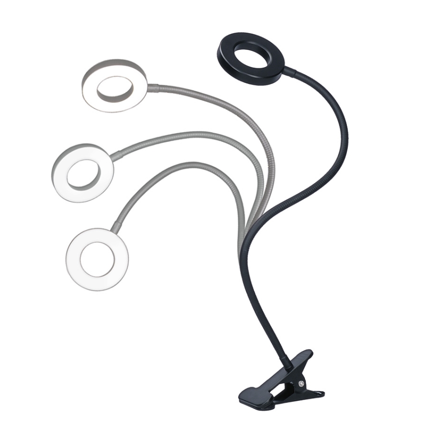 Brilagi - Dimmbare LED-Lampe mit Clip ORBELA LED/8W/5V 3000/4000/5000K schwarz