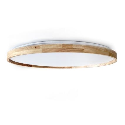 Brilagi - LED-dimmbare Deckenleuchte ALSON LED/72W/230V 3000-6500K Eiche, Durchmesser 78 cm + Fernbedienung
