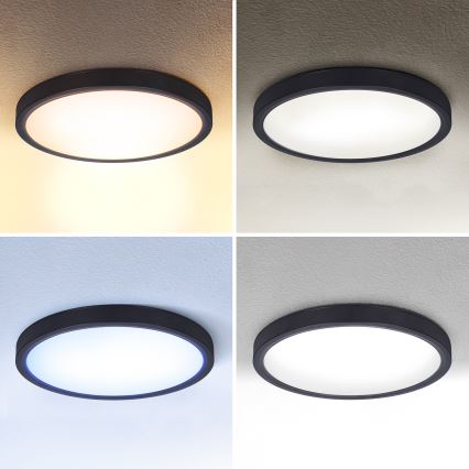 Brilagi - Dimmbare LED-Deckenleuchte ESTELA LED/36W/230V 3000-6500K ø 30 cm schwarz + Fernbedienung