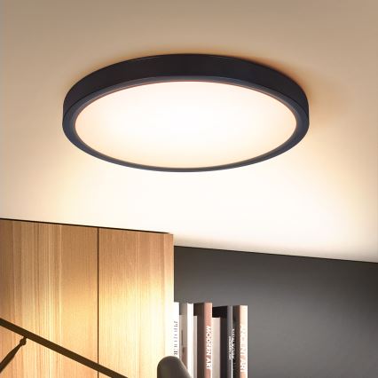Brilagi - Dimmbare LED-Deckenleuchte ESTELA LED/36W/230V 3000-6500K ø 30 cm schwarz + Fernbedienung