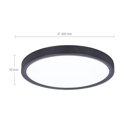 Brilagi - Dimmbare LED-Deckenleuchte ESTELA LED/36W/230V 3000-6500K ø 30 cm schwarz + Fernbedienung