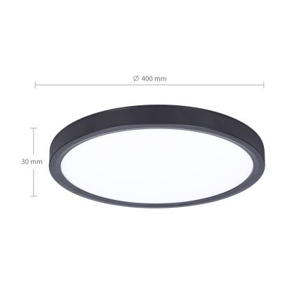 Brilagi - Dimmbare LED-Deckenleuchte ESTELA LED/48W/230V 3000-6500K ø 40 cm schwarz + Fernbedienung