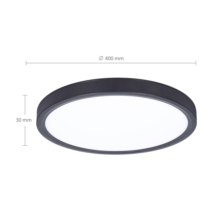 Brilagi - Dimmbare LED-Deckenleuchte ESTELA LED/48W/230V 3000-6500K ø 40 cm schwarz + Fernbedienung