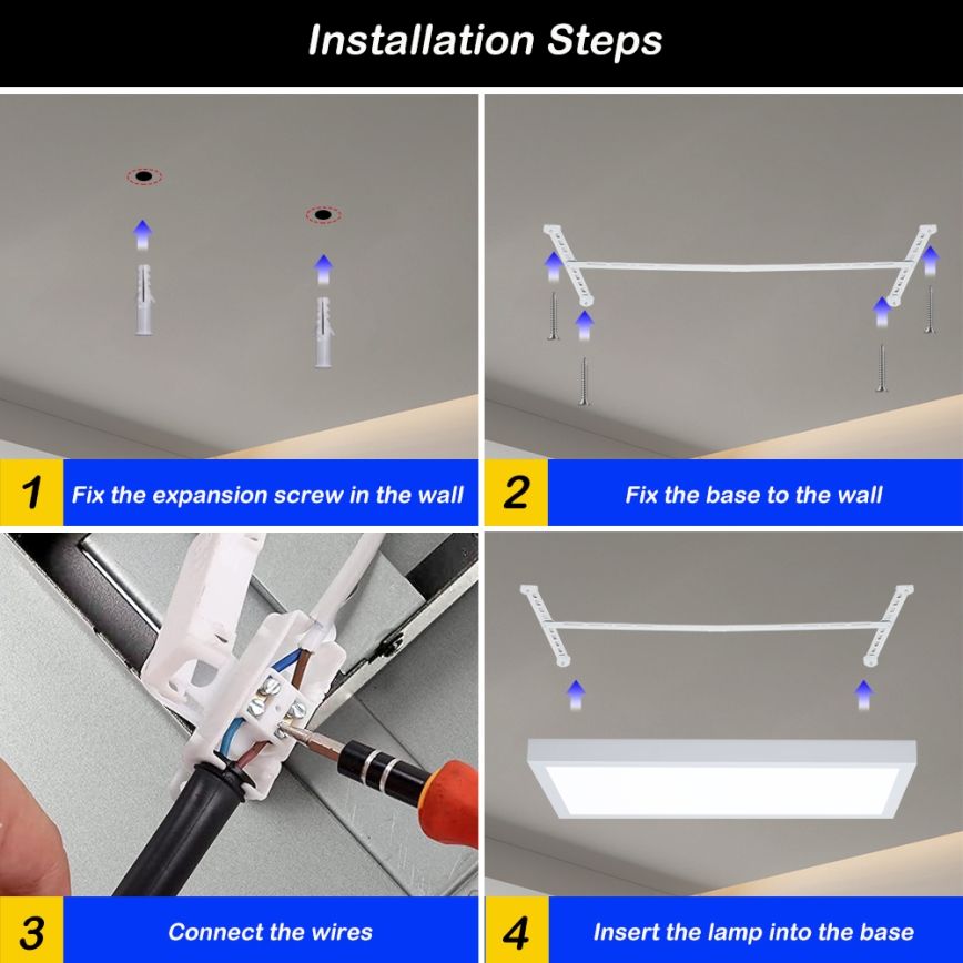 Brilagi - LED-dimmbare Badezimmer-Deckenleuchte FRAME SMART LED/30W/230V 30x60 cm 3000-6000K IP44 weiß + Fernbedienung