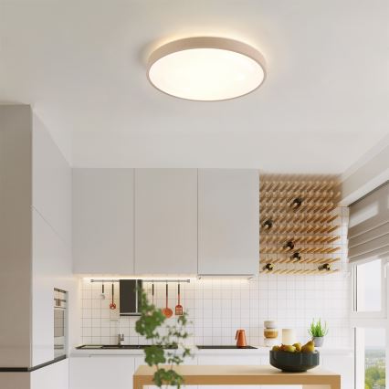 Brilagi - LED-dimmbare Deckenleuchte GLASS POOL DOUBLE LED/48W/230V 3000-6000K 40 cm beige + Fernbedienung