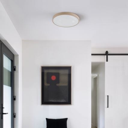 Brilagi - LED-dimmbare Deckenleuchte GLASS POOL DOUBLE LED/48W/230V 3000-6000K 40 cm beige + Fernbedienung