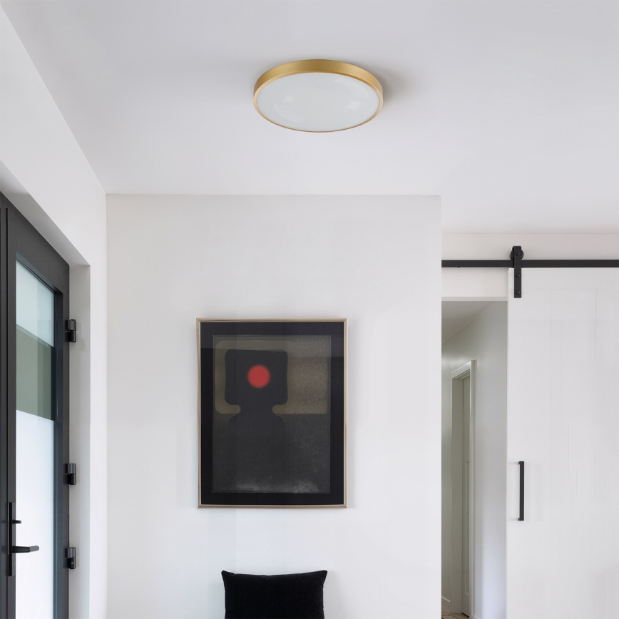 Brilagi - LED-dimmbare Deckenleuchte GLASS POOL DOUBLE LED/48W/230V 3000-6000K 40 cm goldfarben + Fernbedienung