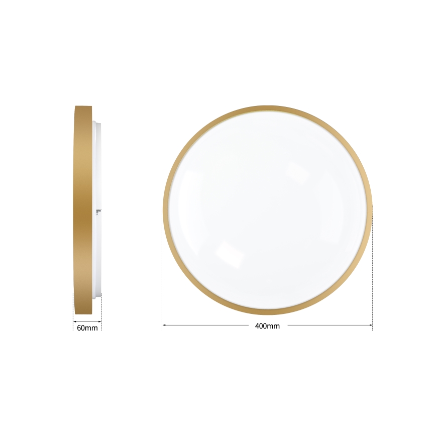 Brilagi - LED-dimmbare Deckenleuchte GLASS POOL DOUBLE LED/48W/230V 3000-6000K 40 cm goldfarben + Fernbedienung