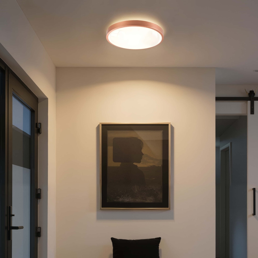 BRILAGI - LED dimmbare Deckenleuchte GLASS POOL DOUBLE LED/48W/230V Ø 40 cm kupferfarben + Fernbedienung