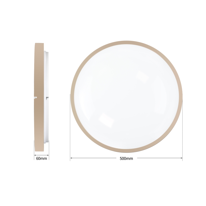 Brilagi - Dimmbare LED-Deckenleuchte GLASS POOL DOUBLE LED/60W/230V 3000-6000K 50 cm beige + Fernbedienung