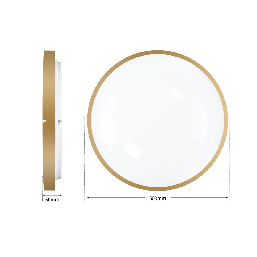 Brilagi - LED-dimmbare Deckenleuchte GLASS POOL DOUBLE LED/60W/230V 3000-6000K 50 cm gold + Fernbedienung