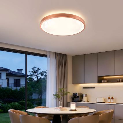 BRILAGI - LED-dimmbare Deckenleuchte GLASS POOL DOUBLE LED/60W/230V Ø 50 cm kupferfarben + Fernbedienung