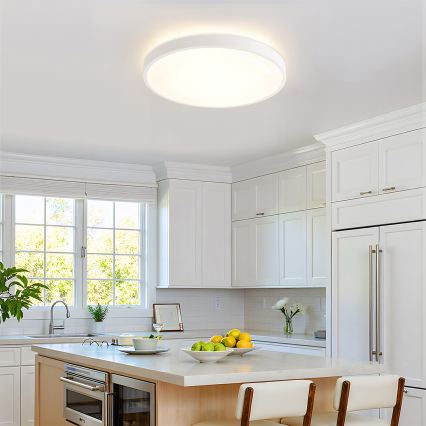 Brilagi - LED dimmbare Deckenleuchte GLASS POOL DOUBLE LED/60W/230V 3000-6000K 50 cm weiß + Fernbedienung