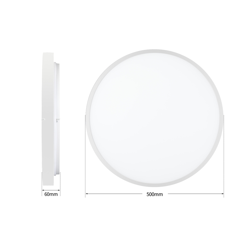 Brilagi - LED dimmbare Deckenleuchte GLASS POOL DOUBLE LED/60W/230V 3000-6000K 50 cm weiß + Fernbedienung