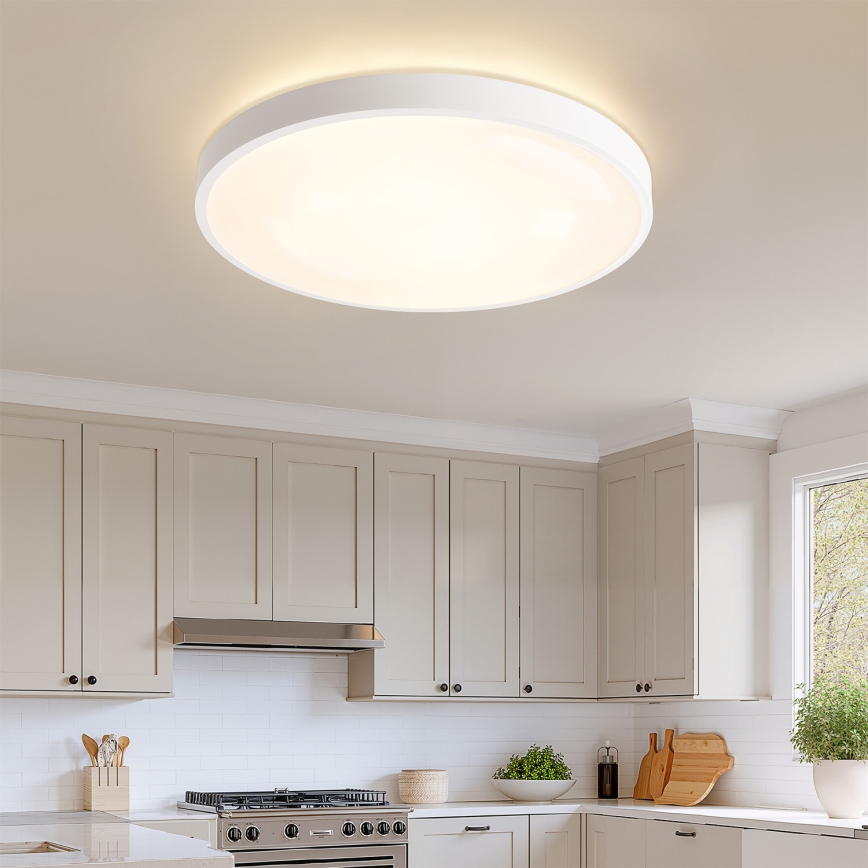 Brilagi - Dimmbare LED-Deckenleuchte GLASS POOL DOUBLE LED/80W/230V 3000-6000K 60 cm weiß + Fernbedienung