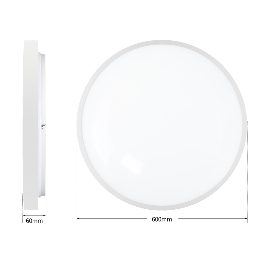 Brilagi - Dimmbare LED-Deckenleuchte GLASS POOL DOUBLE LED/80W/230V 3000-6000K 60 cm weiß + Fernbedienung